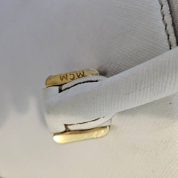 MCM bag, white leather, crossbody/shoulder. - Picture 10 of 10